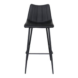 Alibi Matte Black Barstool (Set of 2) by MOES at Eve Furniture