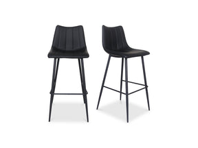 Alibi Matte Black Barstool (Set of 2) by MOES at Eve Furniture