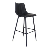 Alibi Matte Black Barstool (Set of 2) by Moe's Home at Eve Furniture