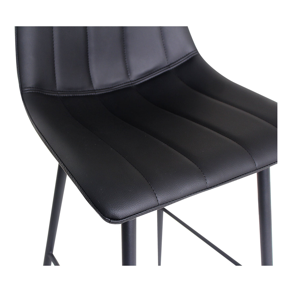 Alibi Matte Black Barstool (Set of 2) by Moe's Home at Eve Furniture
