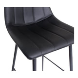 Alibi Matte Black Barstool (Set of 2) by Moe's Home at Eve Furniture