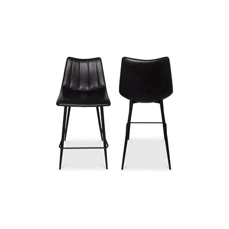 Alibi Matte Black Counter Stool (Set of 2) by MOES at Eve Furniture