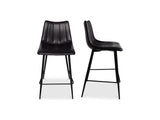 Alibi Matte Black Counter Stool (Set of 2) by MOES at Eve Furniture