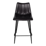 Alibi Matte Black Counter Stool (Set of 2) by Moe's Home at Eve Furniture