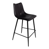 Alibi Matte Black Counter Stool (Set of 2) by Moe's Home at Eve Furniture