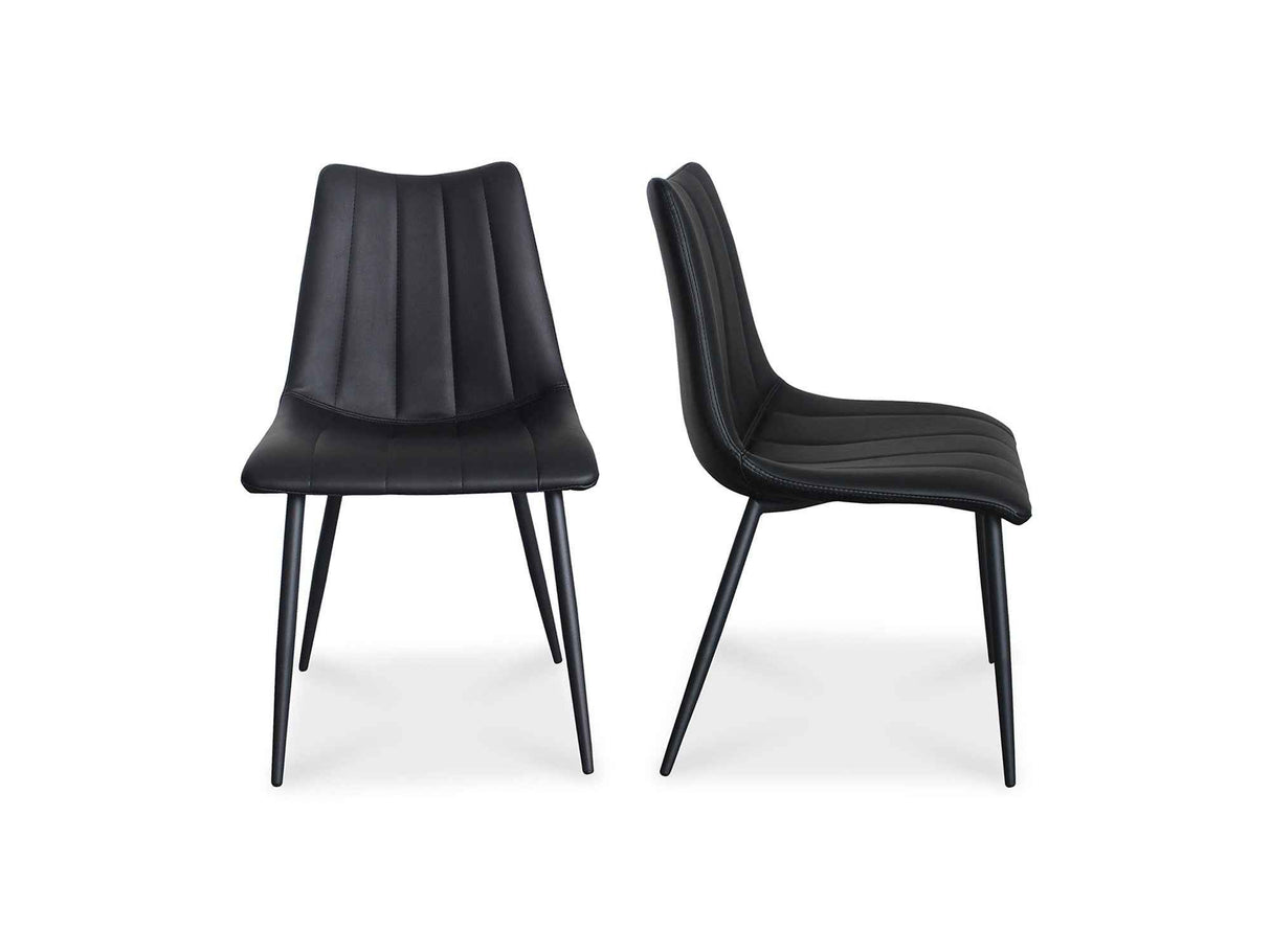 Alibi Matte Black Dining Chair (Set of 2) by Moe's Home at Eve Furniture