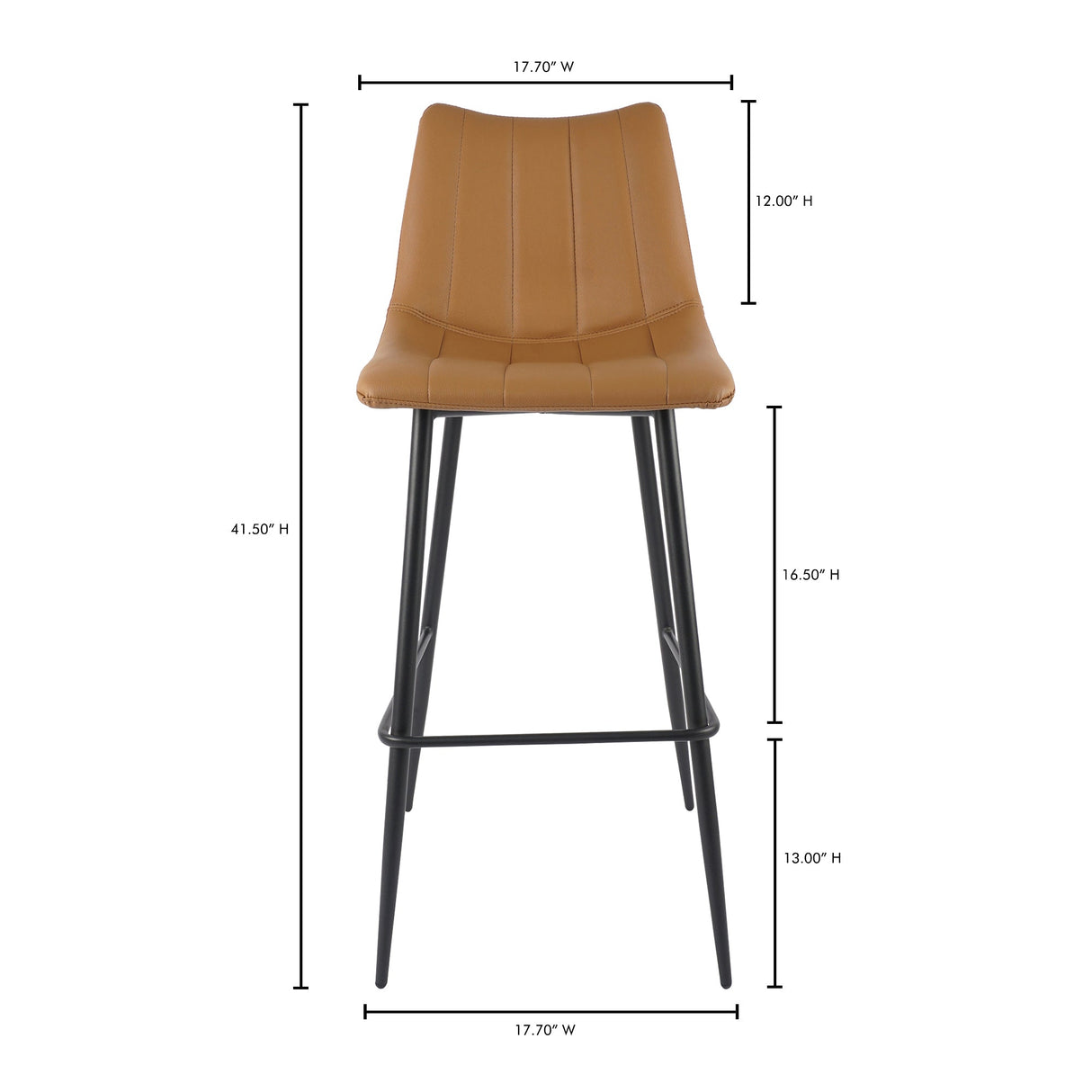 Alibi Tan Barstool (Set of 2) by Moe's Home at Eve Furniture