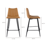 Alibi Tan Counter Stool (Set of 2) by MOES at Eve Furniture
