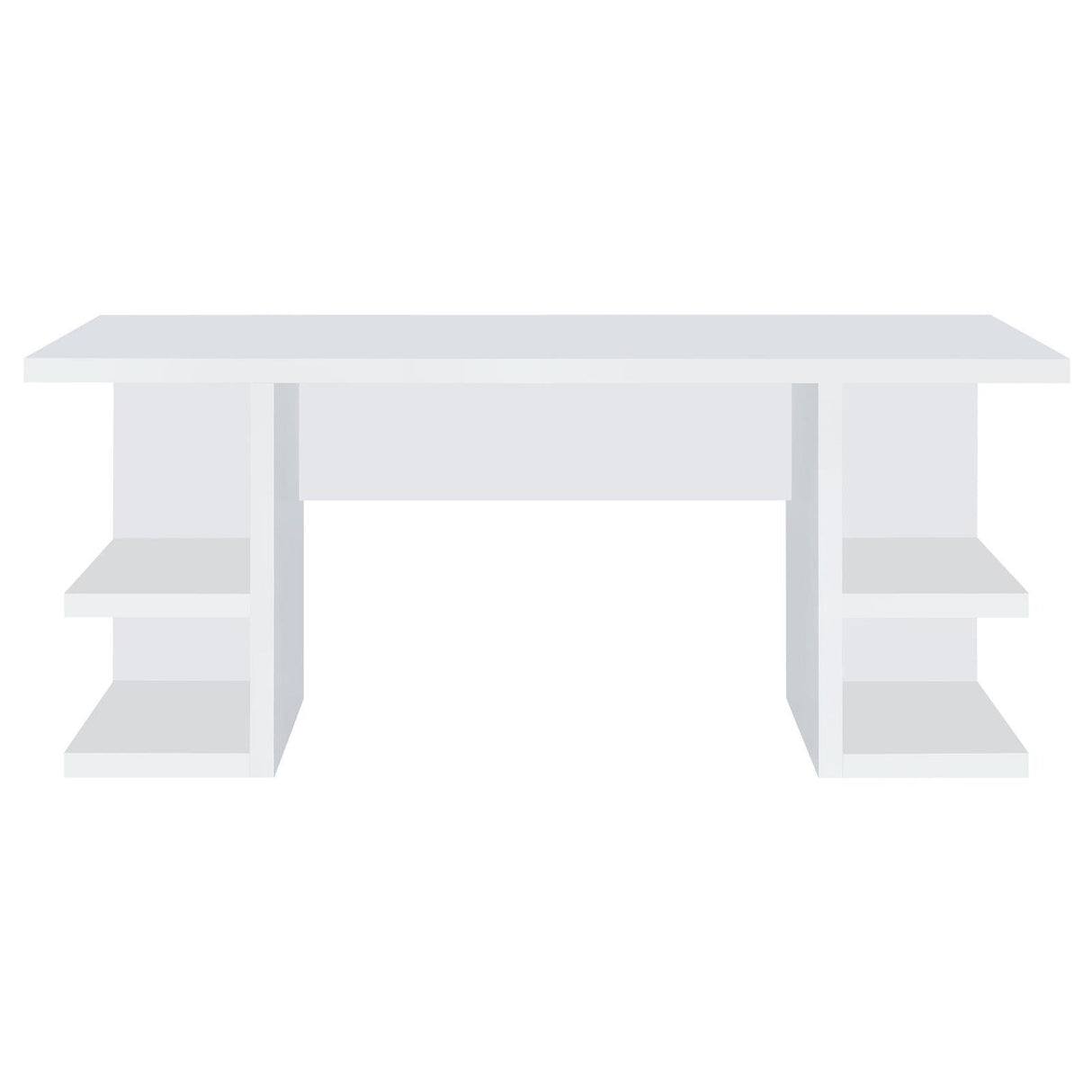 Alice White Writing Desk with Open Shelves by Coaster at Eve Furniture