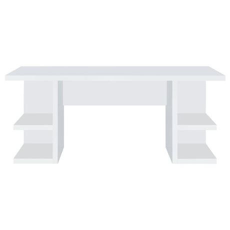 Alice White Writing Desk with Open Shelves by Coaster at Eve Furniture