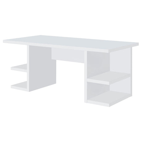 Alice White Writing Desk with Open Shelves by Coaster at Eve Furniture