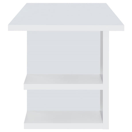 Alice White Writing Desk with Open Shelves by Coaster at Eve Furniture