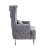 Alina Performance Velvet Tall Tufted Back Chair