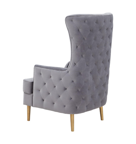 Alina Performance Velvet Tall Tufted Back Chair by TOV Furniture at Eve Furniture