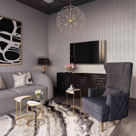 Alina Performance Velvet Tall Tufted Back Chair by TOV Furniture at Eve Furniture