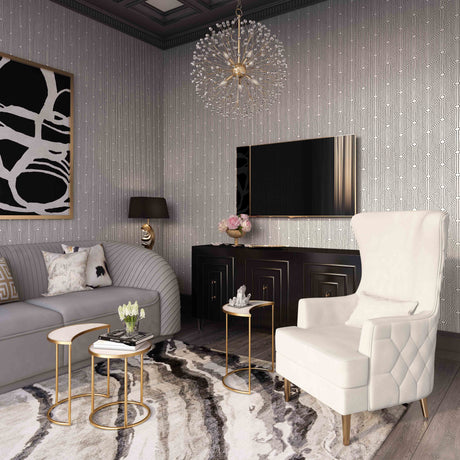 Alina Performance Velvet Tall Tufted Back Chair by TOV Furniture at Eve Furniture