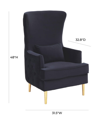 Alina Performance Velvet Tall Tufted Back Chair by TOV Furniture at Eve Furniture