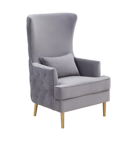 Alina Performance Velvet Tall Tufted Back Chair by TOV Furniture at Eve Furniture