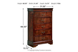 Alisdair Reddish Brown Chest of Drawers by Ashley at Eve Furniture