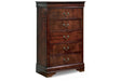 Alisdair Reddish Brown Chest of Drawers by Ashley at Eve Furniture