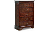 Alisdair Reddish Brown Chest of Drawers by Ashley at Eve Furniture