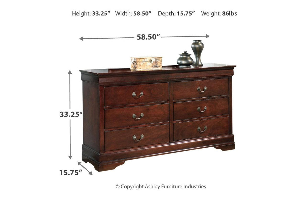 Alisdair Reddish Brown Dresser by Ashley at Eve Furniture