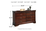 Alisdair Reddish Brown Dresser by Ashley at Eve Furniture