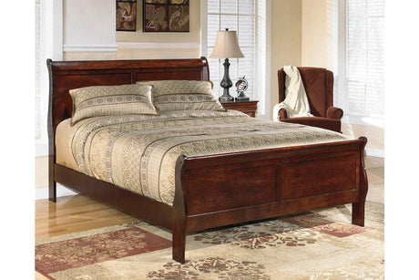Alisdair Reddish Brown King Sleigh Bed by Ashley at Eve Furniture