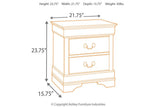 Alisdair Reddish Brown Nightstand by Ashley at Eve Furniture