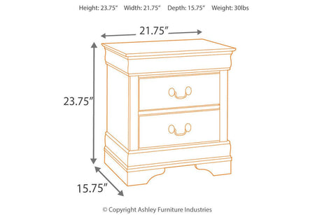Alisdair Reddish Brown Nightstand by Ashley at Eve Furniture