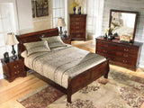 Alisdair Reddish Brown Sleigh Bedroom Set by Ashley at Eve Furniture