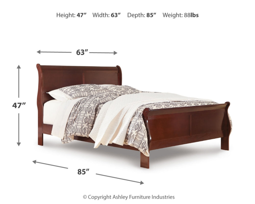 Alisdair Reddish Brown Sleigh Youth Bedroom Set by Ashley at Eve Furniture