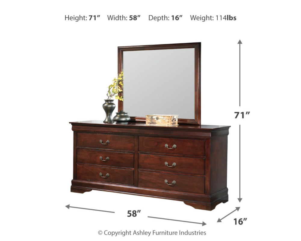 Alisdair Reddish Brown Sleigh Youth Bedroom Set by Ashley at Eve Furniture