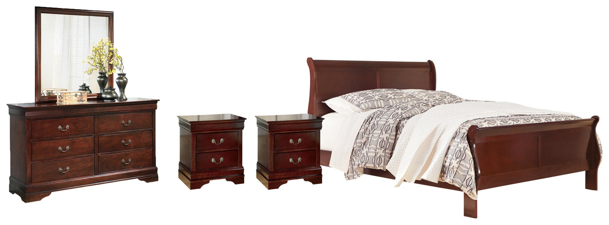 Alisdair Reddish Brown Sleigh Youth Bedroom Set by Ashley at Eve Furniture