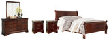 Alisdair Reddish Brown Sleigh Youth Bedroom Set by Ashley at Eve Furniture