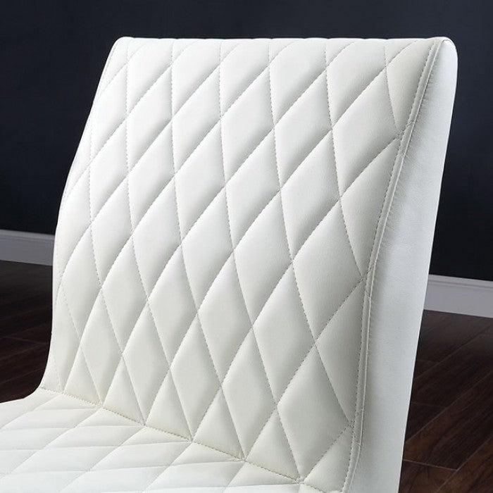 Alisha Black/Ivory Side Chair Set of 2 by Furniture of America at Eve Furniture