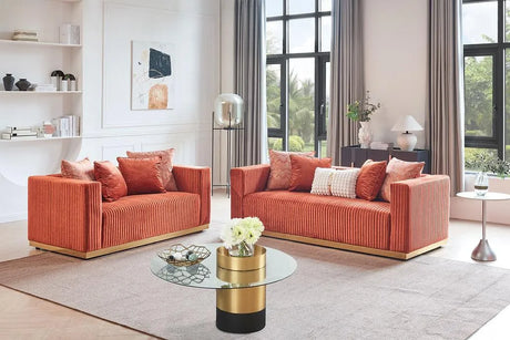 Alisha Rust Sofa & Loveseat by New Era Innovations at Eve Furniture