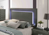 Alison Metallic Gray California King Bed