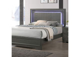 Alison Metallic Gray California King Bed
