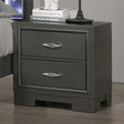 Alison Metallic Gray Night Stand by Furniture of America at Eve Furniture