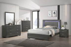 Alison Metallic Gray Queen Bed by Furniture of America at Eve Furniture