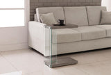 Alison Weathered Gray/Clear Accent Table by Coaster at Eve Furniture