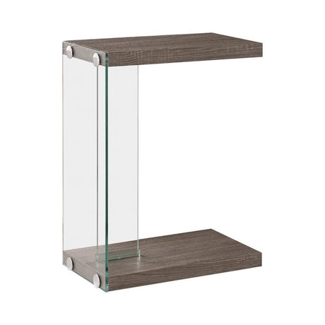 Alison Weathered Gray/Clear Accent Table by Coaster at Eve Furniture