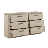 Alita Beige/Light Gray Natural Bedroom Set by Homelegance at Eve Furniture