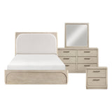 Alita Beige/Light Gray Natural Queen 4-Piece Bedroom Set by Homelegance at Eve Furniture