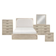 Alita Beige/Light Gray Natural Queen 5-Piece Bedroom Set by Homelegance at Eve Furniture