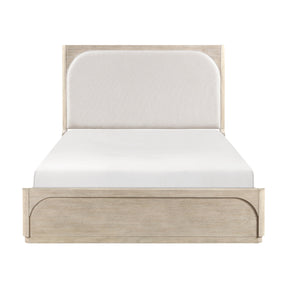 Alita Beige/Light Gray Natural Queen Bed by Homelegance at Eve Furniture