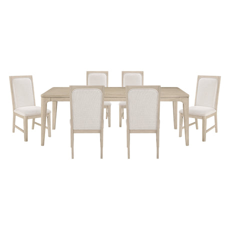Alita Light Gray Natural 5-Piece Expandable Dining Set by Homelegance at Eve Furniture
