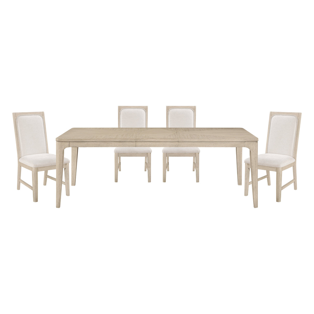 Alita Light Gray Natural 5-Piece Expandable Dining Set by Homelegance at Eve Furniture