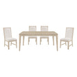 Alita Light Gray Natural 5-Piece Expandable Dining Set by Homelegance at Eve Furniture